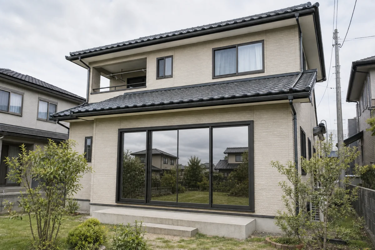金沢市のミラーフィルム・視線カット施工後