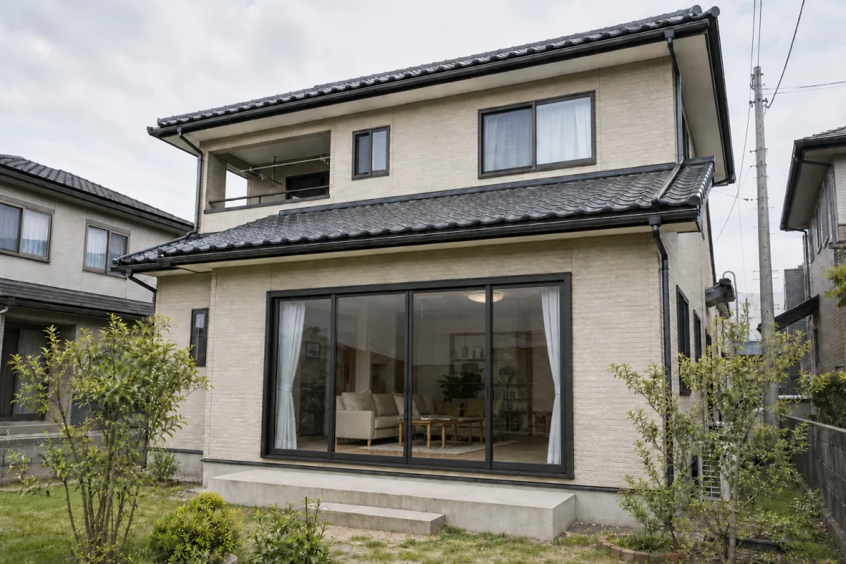 金沢市のミラーフィルム・視線カット施工前