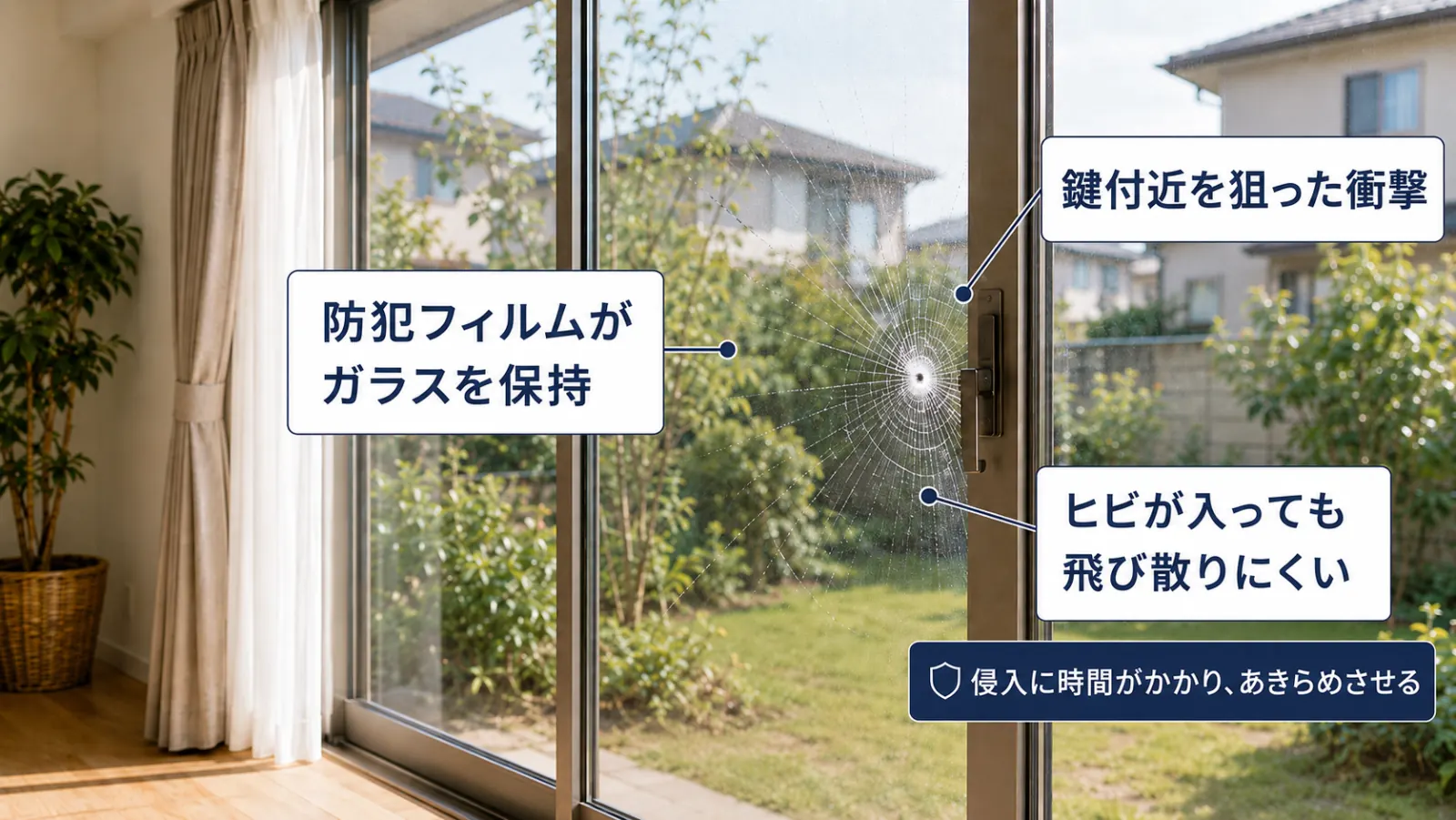 防犯フィルムの効果イメージ