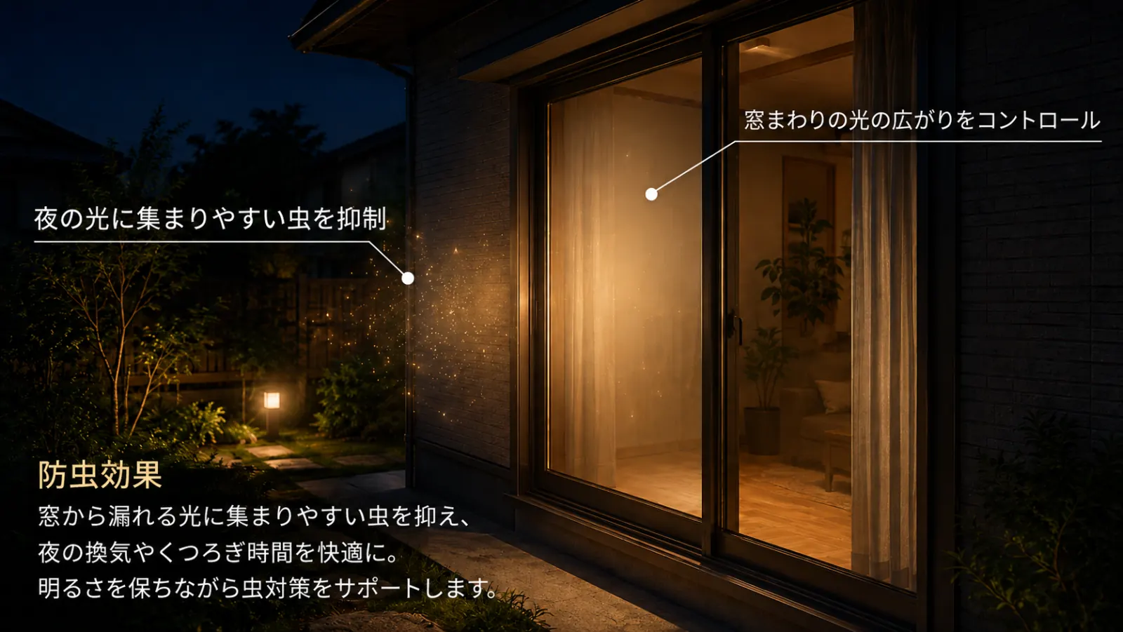 防虫フィルムの効果イメージ